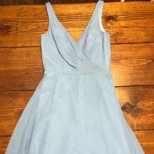 Alfred Angelo Short V-Neck Dress 7359S - Dressy Casual Bridesmaid Tank Top